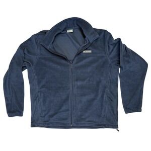 Columbia Navy Blue Fleece Jacket Full Zip Size XL Mens